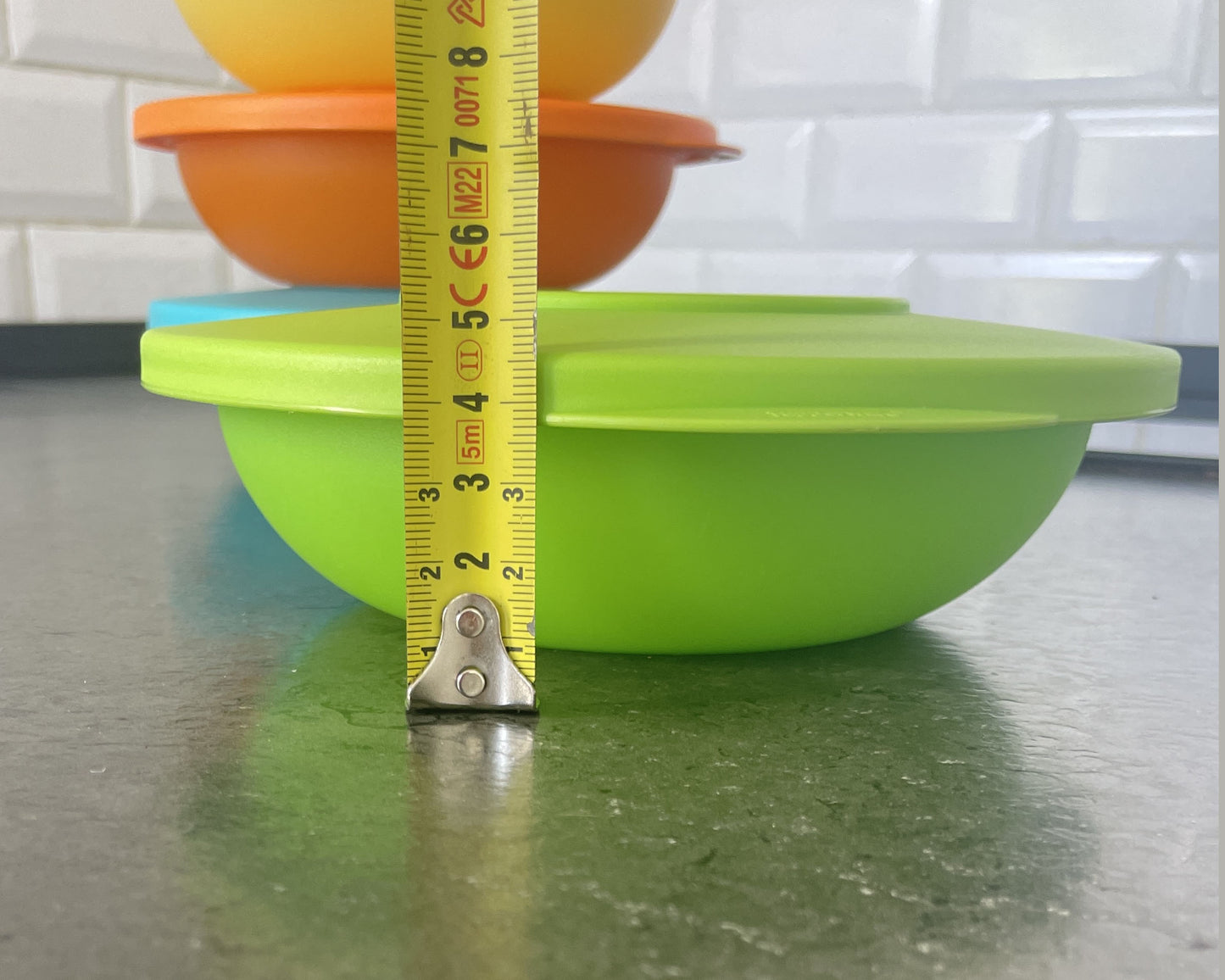 Lot de 4 Tupperware Vintage (Orange, jaune, bleu, vert)